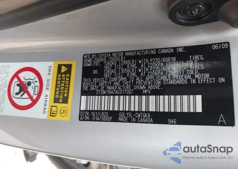 2010 Lexus Rx 350 из США, поврежденный, VIN 2T2BK1BA7AC017007